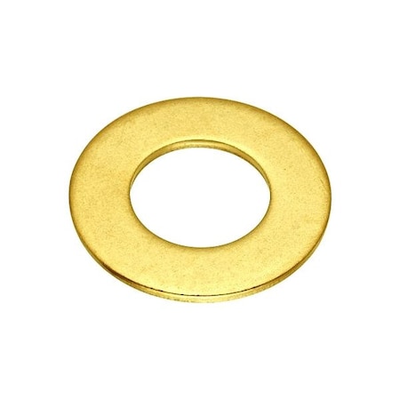 Zoro Select Flat Washer, For Screw Size 9/16 in , Brass Plain Finish, 5 PK WASB91NBR