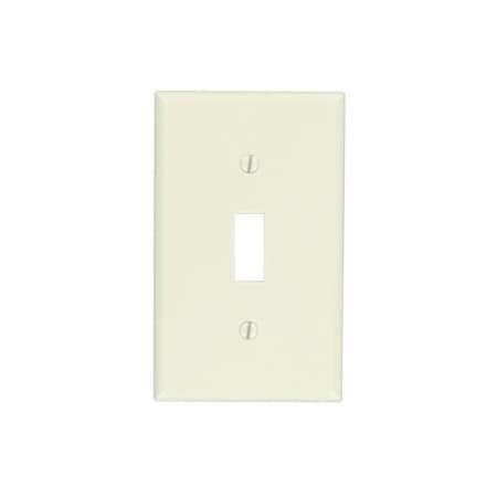 Leviton Decora Wallplate, Standard Size, Gang 1, Light Almond 78001