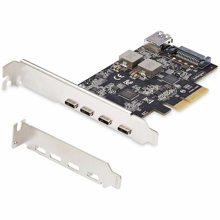 Startech.Com 5-PORT USB PCIE CARD, USB 3.2 10GBPS, PCI EXPRESS CARD WITH 4X USB-C PORTS, 1X U PS4C3IA3-USB-C-CARD