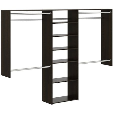 Easy Track 4ft-8ft W DeluxePlus Shelving Closet Kit, Truffle PH79-TR
