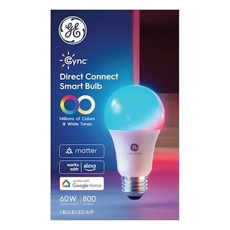 Ge Smart Bulb, 9.5 W, Wi-Fi Connectivity: Yes, Bluetooth, Wi-Fi Control 93131732