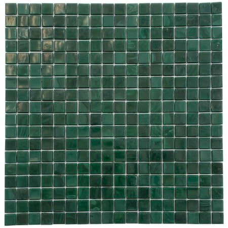 Apollo Tile Skosh 11.6inx11.6in Glossy Bottle Green Glass Mosaic Wall and Floor Tile 18.69 sqft/case, 10PK APLNB88GN439A