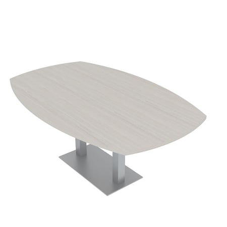 Skutchi Designs Arc Rectangle Meeting Room Table, 45 in W, 84 in L, Ivory HAR-AREC-48X84-DOU-K458
