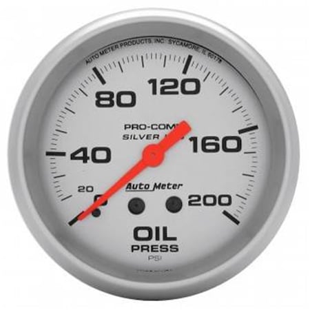 Auto Meter 4622 Liquid-Filled Oil Pressure Gauges - 2.62 in. - 0-200 PSI ATM4622