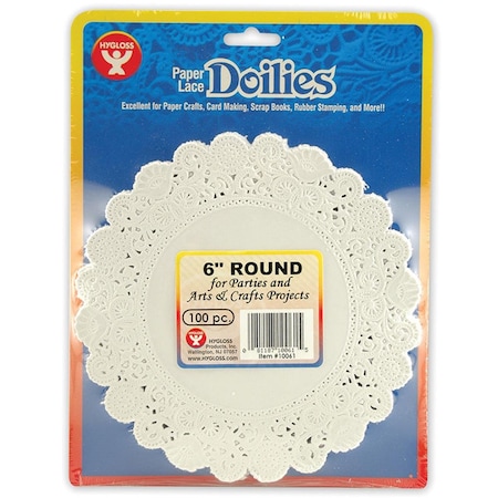 Plushdeluxe Doilies 6 White Round, 300PK PL3490958
