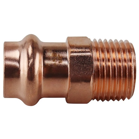 Apollo Adapter, 1/2 in, MPT x Press Fit, Copper, 300 psi Pressure XPRMA12