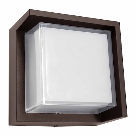 Westgate Square w/Semi Top Cover Outdoor IP65 Double Lens 12W 650LM CRI90 Selectable CCT 3000K/4000K/5000K LRS-H-MCT-C90-MGBR