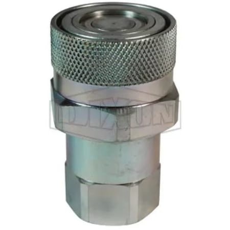 Dixon DQC VEP Female Coupler, 9/16-18 Nominal, Female O-Ring Boss End Style, Steel, Domestic 2VEPOF3