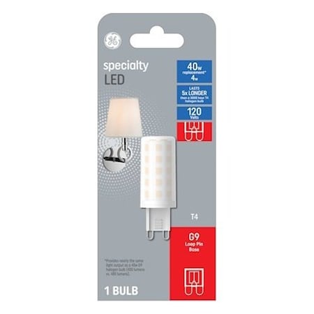 Ge LED Bulb, T4 Lamp, G9 Lamp Base, 3000 K Color Temp 93129001