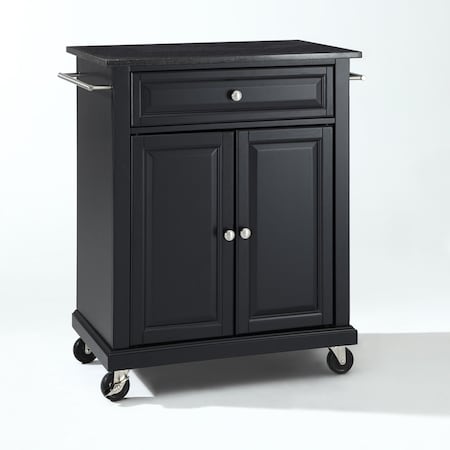 Crosley Compact Granite Top Kitchen Cart KF30024EBK