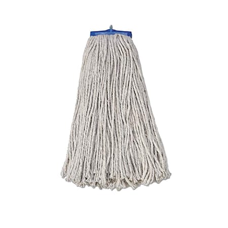 Bsl Cotton Lay Flat Mop Head with Plastic Male Connector 20 oz, PK6 4817-6