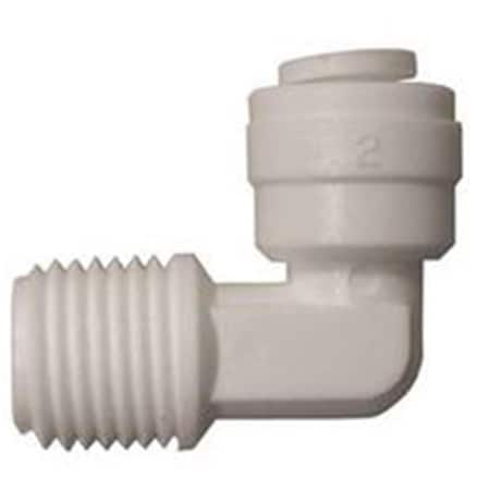 House Tube Elbow, 90 deg, 0.375 x 0.25 in. Quick Connect x MPT - 150 PSI - Plastic - 70 deg F HO435531