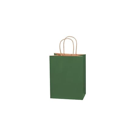 Bubblefast 250-8 x 4 1/2 x 10 1/4'' Green Tinted Shopping Bags, 250PK BFBGS116G