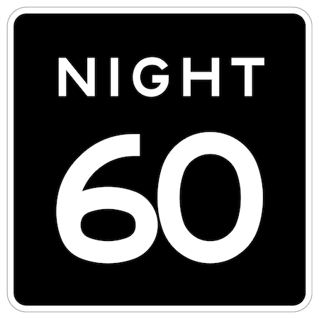 Sign Solutions Usa Traffic Sign, 48 in Width, Aluminum Sign, Square DUS06DWT4848R2-3P60