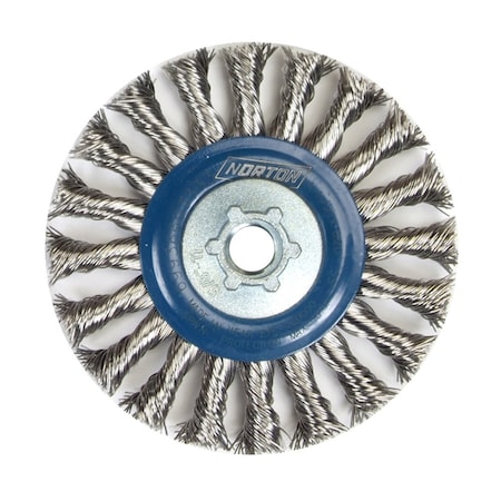 Norton Abrasives Wire Wheel Brush, SS, 4-1/2 x 5/8-11 69936653333