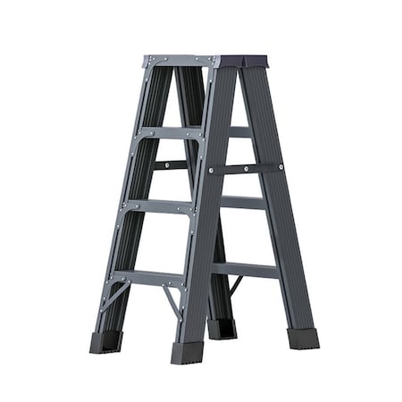 Wrightmaster 3.8 ft. Aluminum Step Ladder, 7 ft. Reach with Double-Reinforced Pedal, 300 lb. Capacity ZoroHRZJ4B
