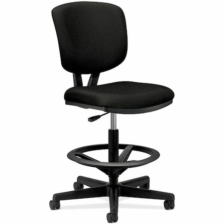 Hon Volt Task Stool - Black Seat Color - Fabric, Polyester, Wood Seat Material - Black Back Color - 5705GA10T