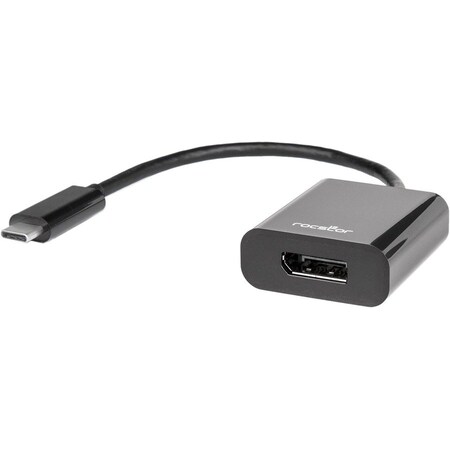 Rocstor Rocstor USB-C to DisplayPort Adapter - 4K 60Hz - 3840 x 2160 Supported - Black - 1 Y10A237-B1