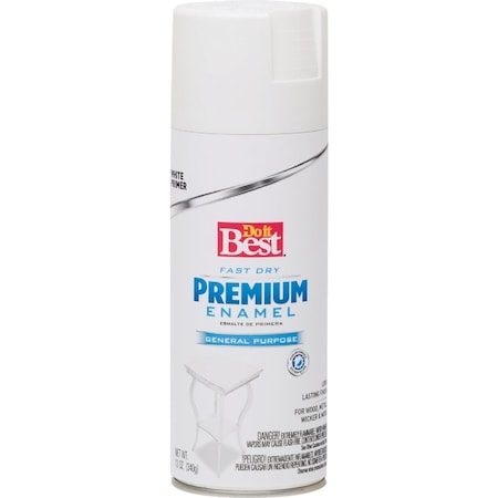 Do It Best Premium Enamel White 12 Oz. All-Purpose Spray Paint Primer 245208D