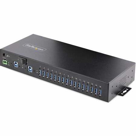 Startech.Com 16-PORT INDUSTRIAL USB 3.0 HUB 5GBPS, METAL, MOUNTABLE, ESD PROTECTION, TERMINAL BLOCK POWER, UP 5G16AINDS-USB-A-HUB