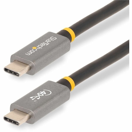 Startech.Com 3ft 1m USB4 Cable, USB-IF Certified USB-C Cable, 40 Gbps, 100W, 8K 60Hz, Compatible CC1M-40G-USB-CABLE