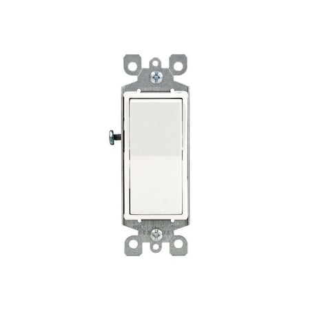 Leviton Illuminated Switch Decora 15 amps Single Pole Rocker White White L5611-2LW