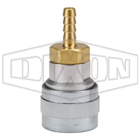 Dixon 1/4 in SCHRADER COUPLER, 1/4 in BARB ALUM 2SHDS2