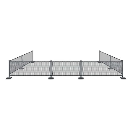 Factory 2U Commercial Patio Gray Aluminum Bar Restaurant Fence Kit, 40ft L, 34in H, Flexible Layout, Powdercoat w/ UV Topcoat 805678