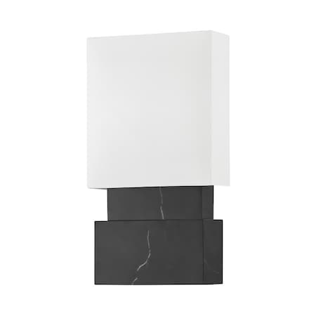Hudson Valley Lighting Haight 2 Light Wall Sconce 8 In. Black Marble 3652-BM