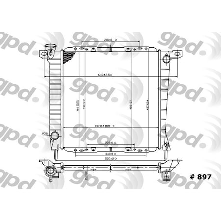 Global Parts Distributors Radiator 897C