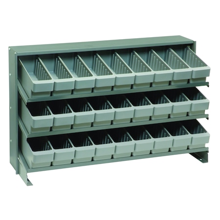 Quantum Storage Systems BENCH PICK RACK W/27 GRAY BINS QPRHA-501GY