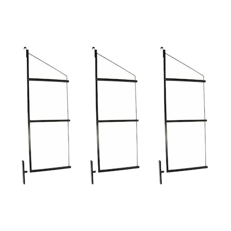 Mytee Products Cargo Shipping Container Shelving Bracket, 3 Levels, 24in D x 60in H 3 Pack, 3PK CNT-SHELF3-24x3