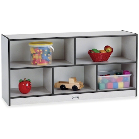 Jonti-Craft Rainbow Accents Toddler Single Mobile Storage Unit, Black 0324JCWW180