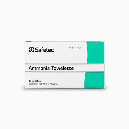 Safe-Tec Ammonia Inhalant Wipes 15-30%, 10PK 1422556