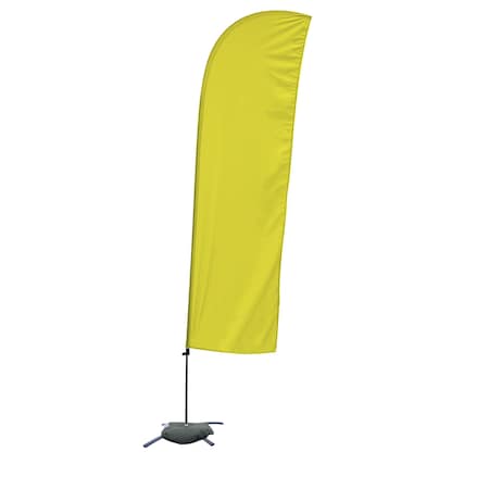 Showdown Displays 10.5 Ft  Solid-Color Value Blade Sail Sign Kit (Single-Sided With Scissor Base)  - Fm Yellow 191549-FMYE