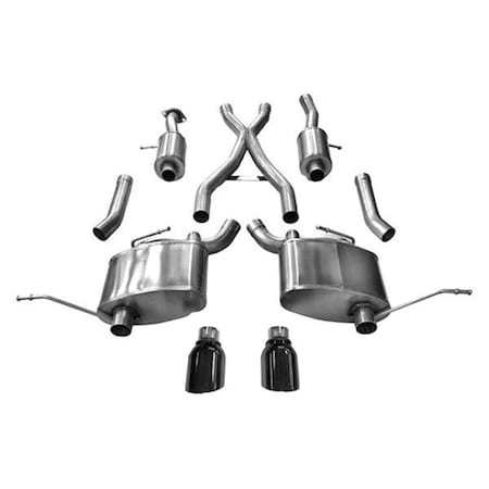 Corsa Exhaust 11-16 Jeep Grand Cherokee 2.5 in. Cat-Back Exhaust System with Dual Rear Exit Single 4.5 in. Sport 14991BLK