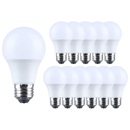Satco 8.5 Watt LED A19 3000K CCT Medium Base Plastic 120 Volt, 12PK S14314