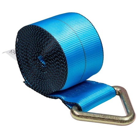 Mytee Products Winch Straps 4inx30ft Blue Tie Down w/Delta Ring WLL# 5400 lbs WS430D-B