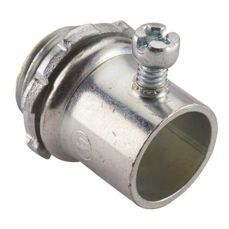 Halex EMT Connector, 1 in, Set Screw, Steel, Electro Zinc Plated 62710