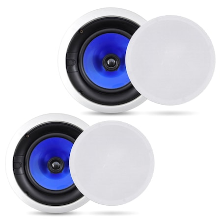 Pyle PyleHome 2-Way In-Wall In-Ceiling Speaker System - Dual 8 Inch, 300W, Adjustable Treble Control PIC8E