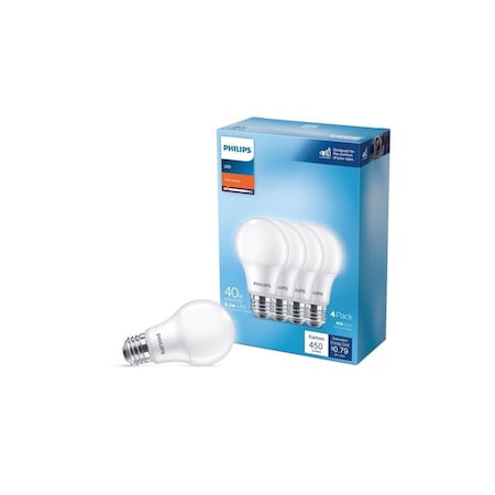 Philips LED Bulb A19 E26 (Medium) Daylight 40 Watt Equivalence Frosted 565341