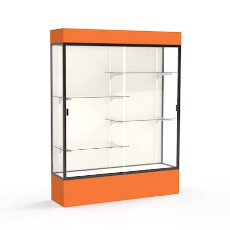 Ghent Lighted Floor Display Case 60x80x16, Plaque, Bronze 3175PB-BZ-OR