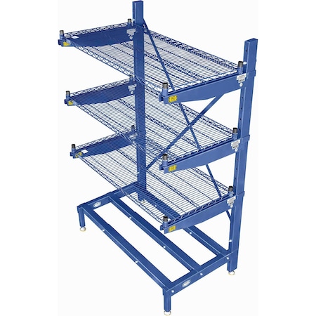 Global Industrial Nexel Single-Sided Cantilever Rack Shelving, 3 Wire Shelves, 48"W x 24"D x 72"H 245645