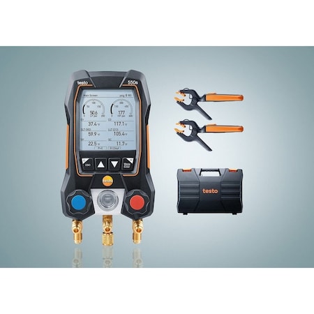 Testo Manifold Gauge Set, 2 Valves, Digital 0564 5502 01
