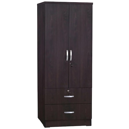 Better Home Grace Wood 2-Door Wardrobe Armoire with 2-Drawers Tobacco NW-108-TOB