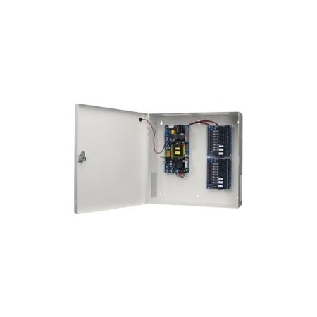 Hanchett Entry Systems DualVage Power Supply with Enclosure, 12/24VDC, 2A, 4 PTC Class 2 Outputs, UL AQD2-4C2