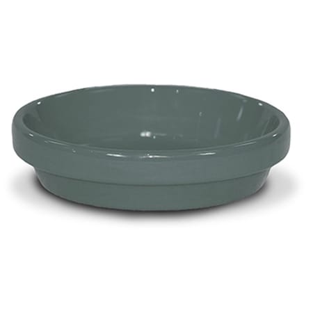 Balcony Beyond 5.75 x 0.75 in. Powder Coated Ceramic Saucer, Gray, 10PK BA3242385