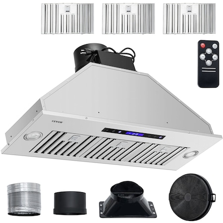 Vevor Built-in Range Hood Insert Vent Hood 900CFM 36in Touch and Remote Control SV198B2-I36