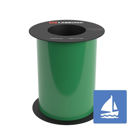 Labeltac Marine Supply 7in x 75ft LT9, Green LT705MN-C