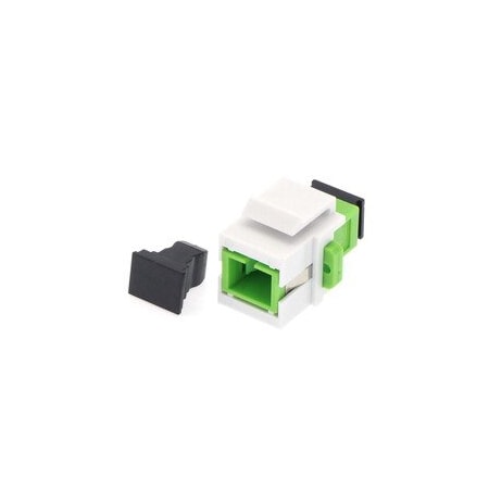 Cable Wholesale SC/APC Keystone Coupler, Singlemode, Simplex, Green Body 30SC-SC202